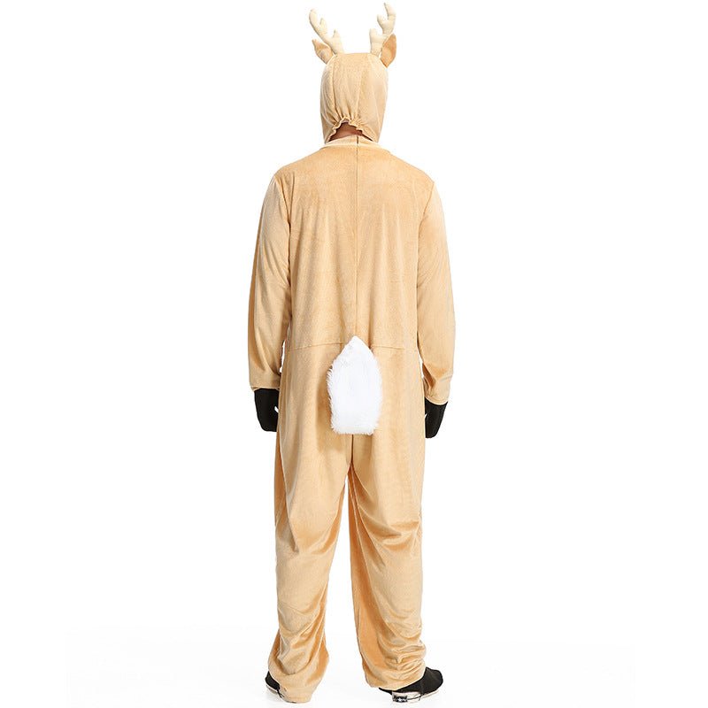 Astricos Large-Size Men's Elk Role Performance Costume - Ideal for Christmas Parties and Pajamas Gatherings - Astricos