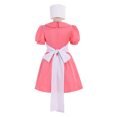 Astricos Women’s Nurse Joy Cosplay Costume Pink Dress with Hat – Anime-Inspired Outfit - Astricos