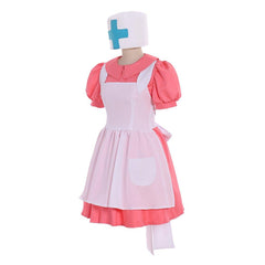 Astricos Women’s Nurse Joy Cosplay Costume Pink Dress with Hat – Anime-Inspired Outfit - Astricos