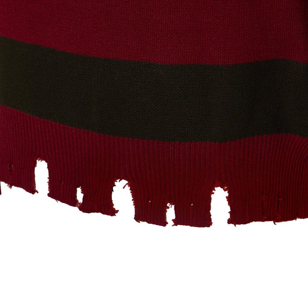 Astricos Freddy Krueger Cosplay Sweater | Nightmare Street Movie Striped Knit Top | Unisex Casual Sweatshirt - Astricos