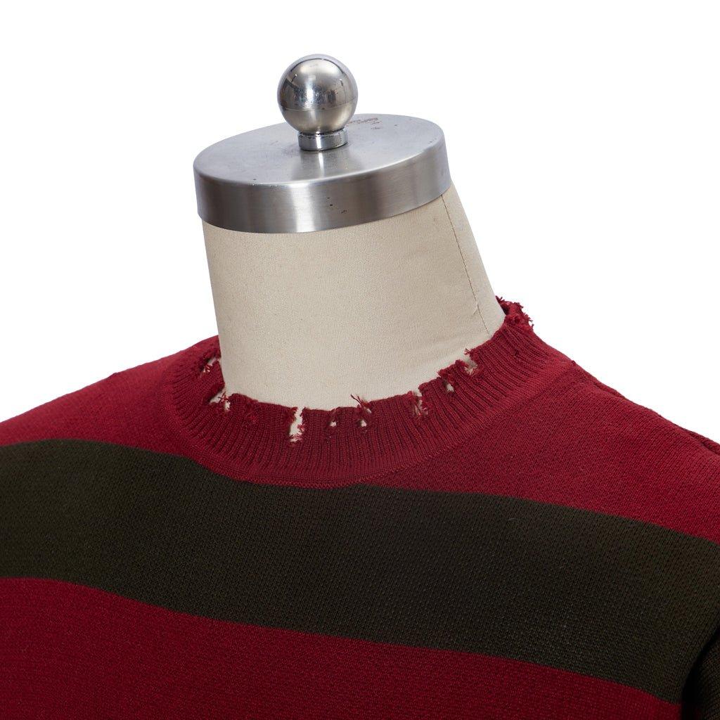 Astricos Freddy Krueger Cosplay Sweater | Nightmare Street Movie Striped Knit Top | Unisex Casual Sweatshirt - Astricos