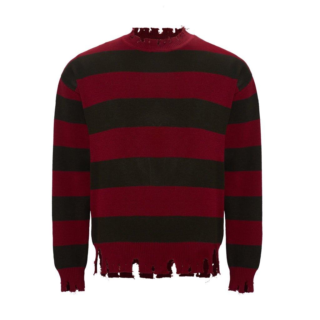 Astricos Freddy Krueger Cosplay Sweater | Nightmare Street Movie Striped Knit Top | Unisex Casual Sweatshirt - Astricos