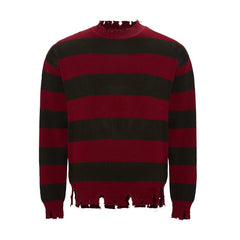 Astricos Freddy Krueger Cosplay Sweater | Nightmare Street Movie Striped Knit Top | Unisex Casual Sweatshirt - Astricos