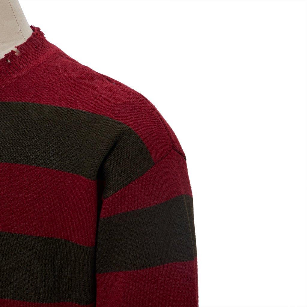 Astricos Freddy Krueger Cosplay Sweater | Nightmare Street Movie Striped Knit Top | Unisex Casual Sweatshirt - Astricos