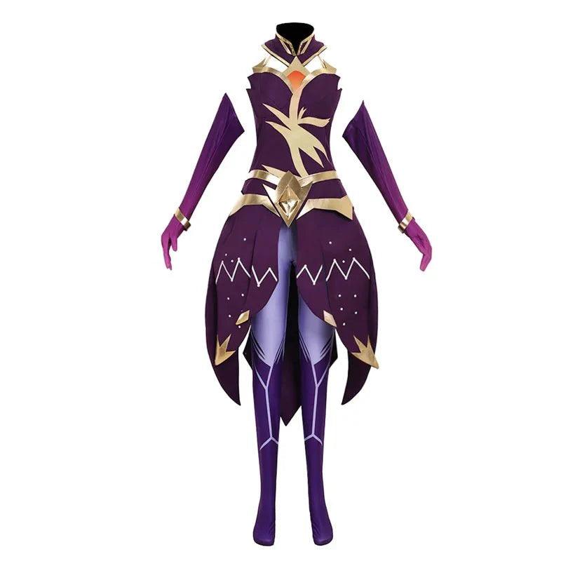 Astricos Luxanna Crownguard Cosplay Costume - The Lady of Luminosity Battle Uniform Set for Women - Astricos