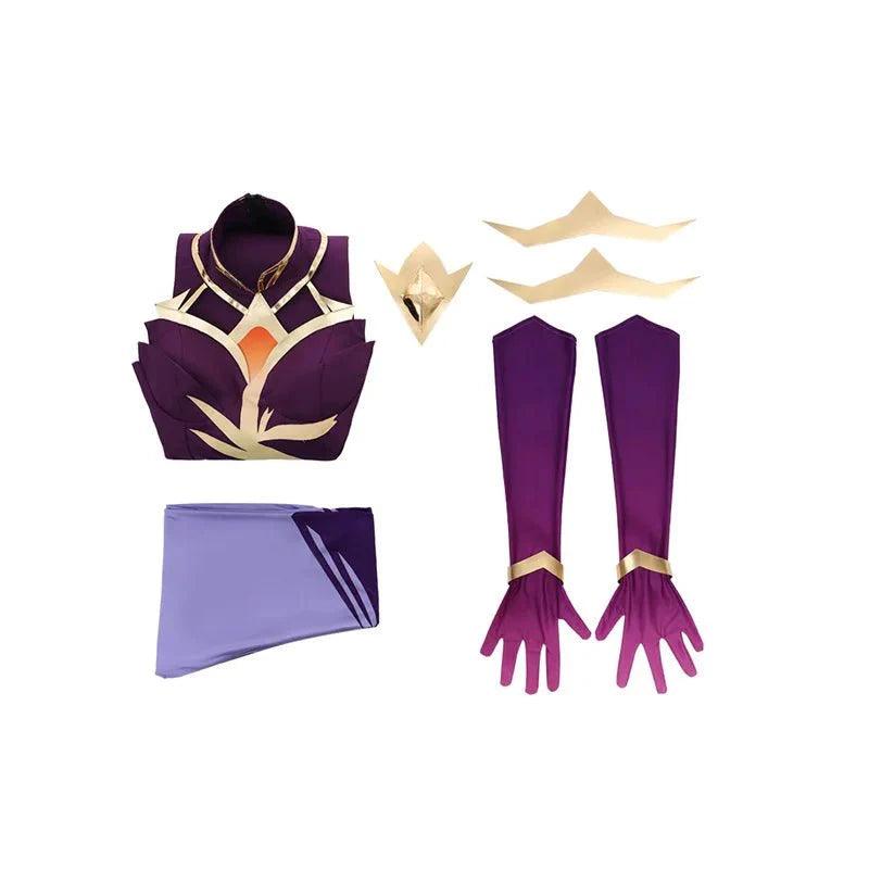 Astricos Luxanna Crownguard Cosplay Costume - The Lady of Luminosity Battle Uniform Set for Women - Astricos