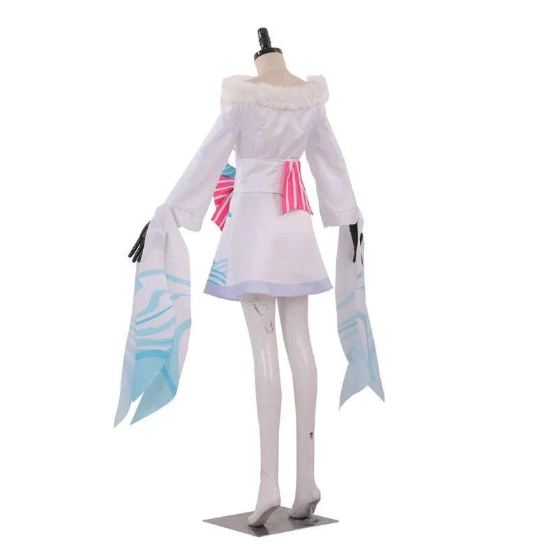 Astricos Ahri Spirit Blossom Super Transform Cosplay Costume Adult White Suit Dress Custom Made - Astricos