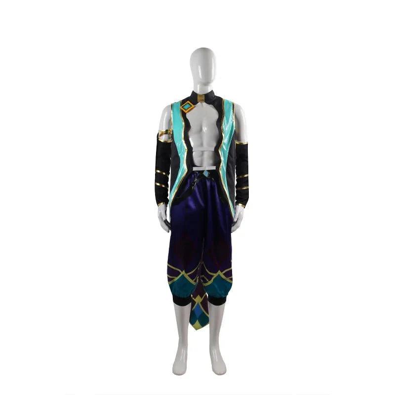 Astricos Guardian of Stars Rakan Cosplay Costume Top Pants Cloak Men Uniform Halloween Suits - Astricos