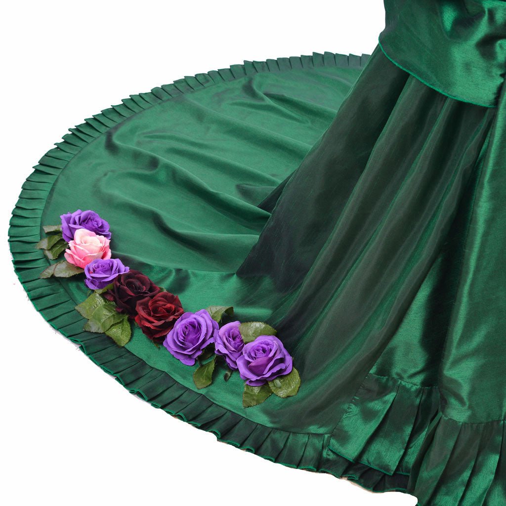 Astricos Era Victorian Bustle Dress | 18th Century Green Rococo Ball Gown for Women - Astricos