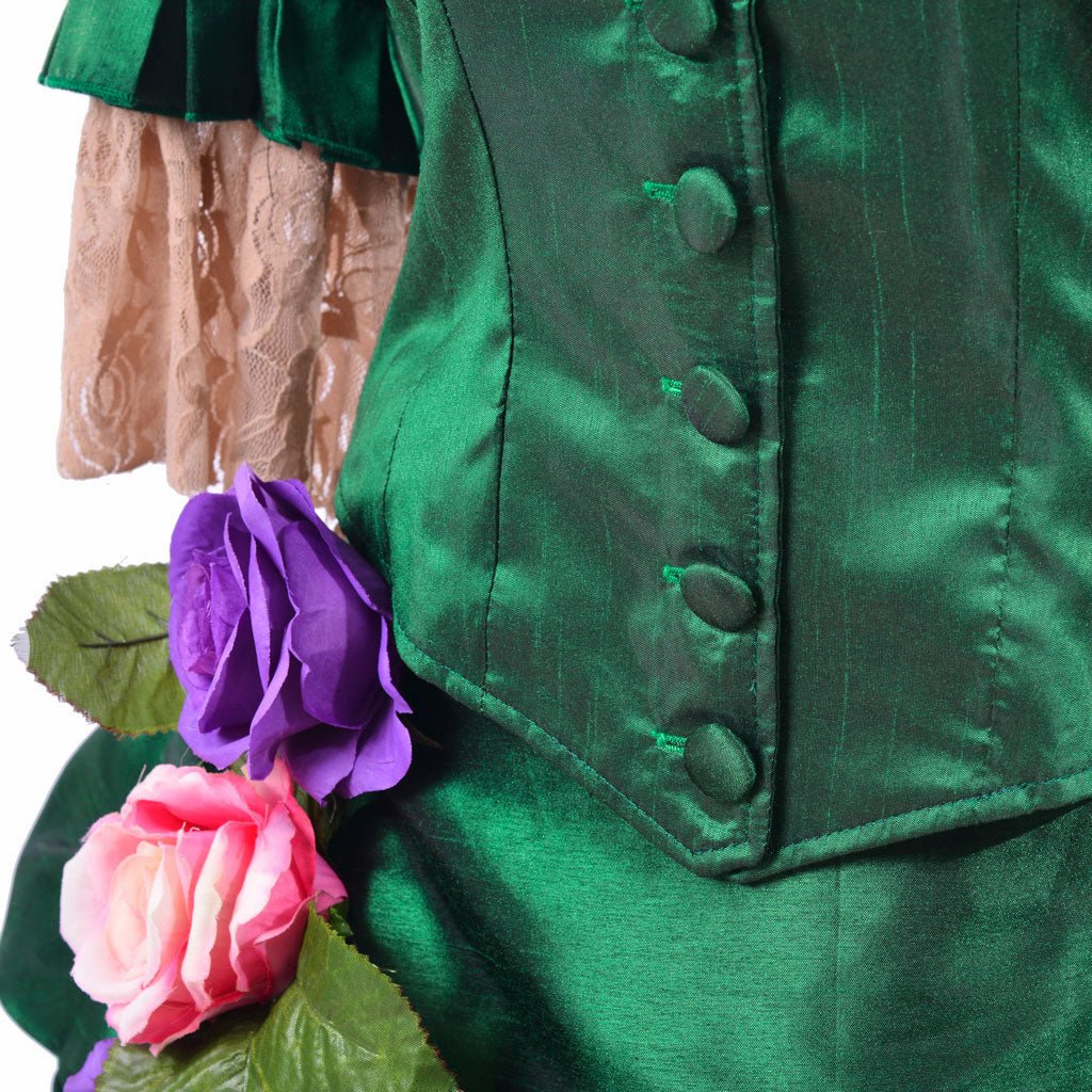 Astricos Era Victorian Bustle Dress | 18th Century Green Rococo Ball Gown for Women - Astricos