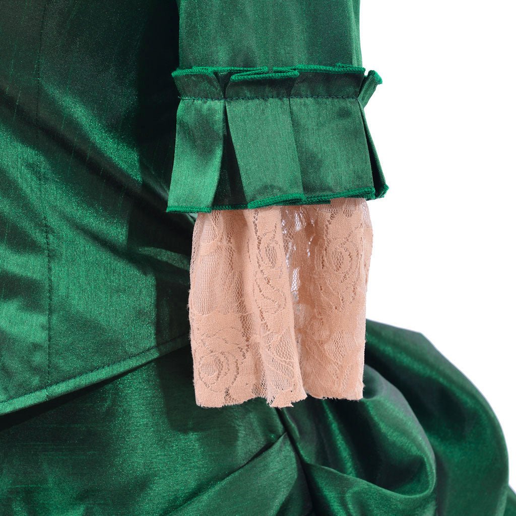 Astricos Era Victorian Bustle Dress | 18th Century Green Rococo Ball Gown for Women - Astricos