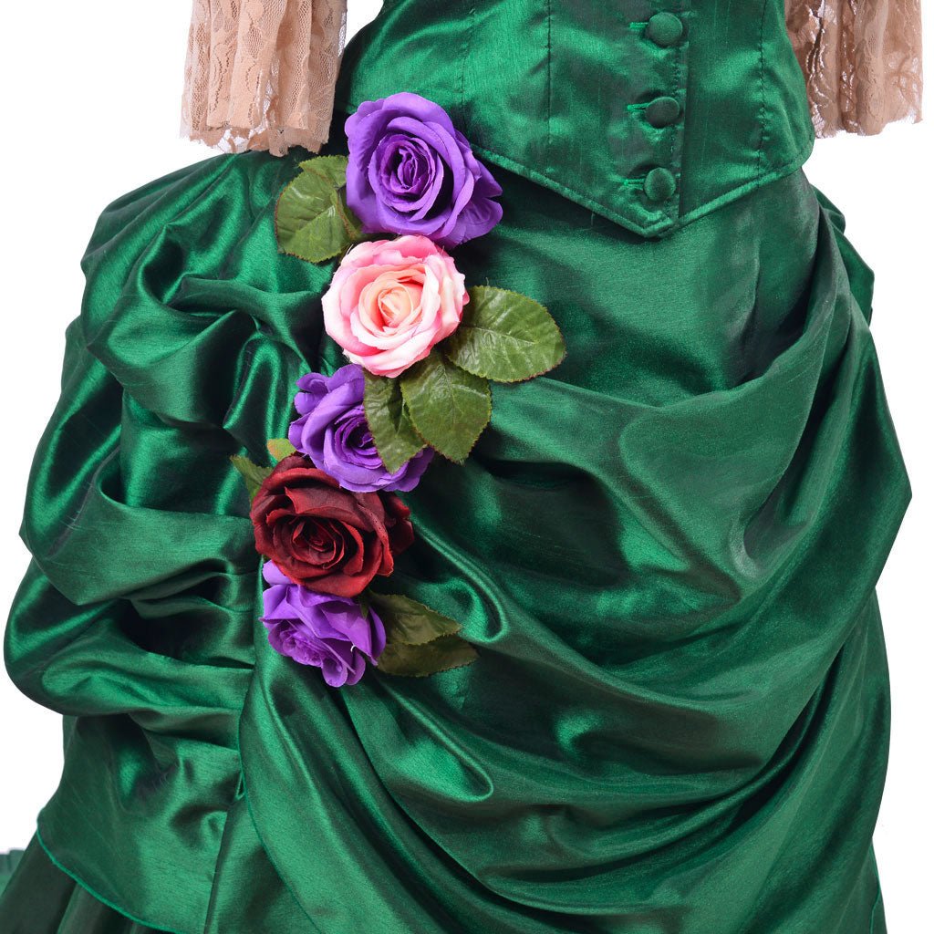 Astricos Era Victorian Bustle Dress | 18th Century Green Rococo Ball Gown for Women - Astricos