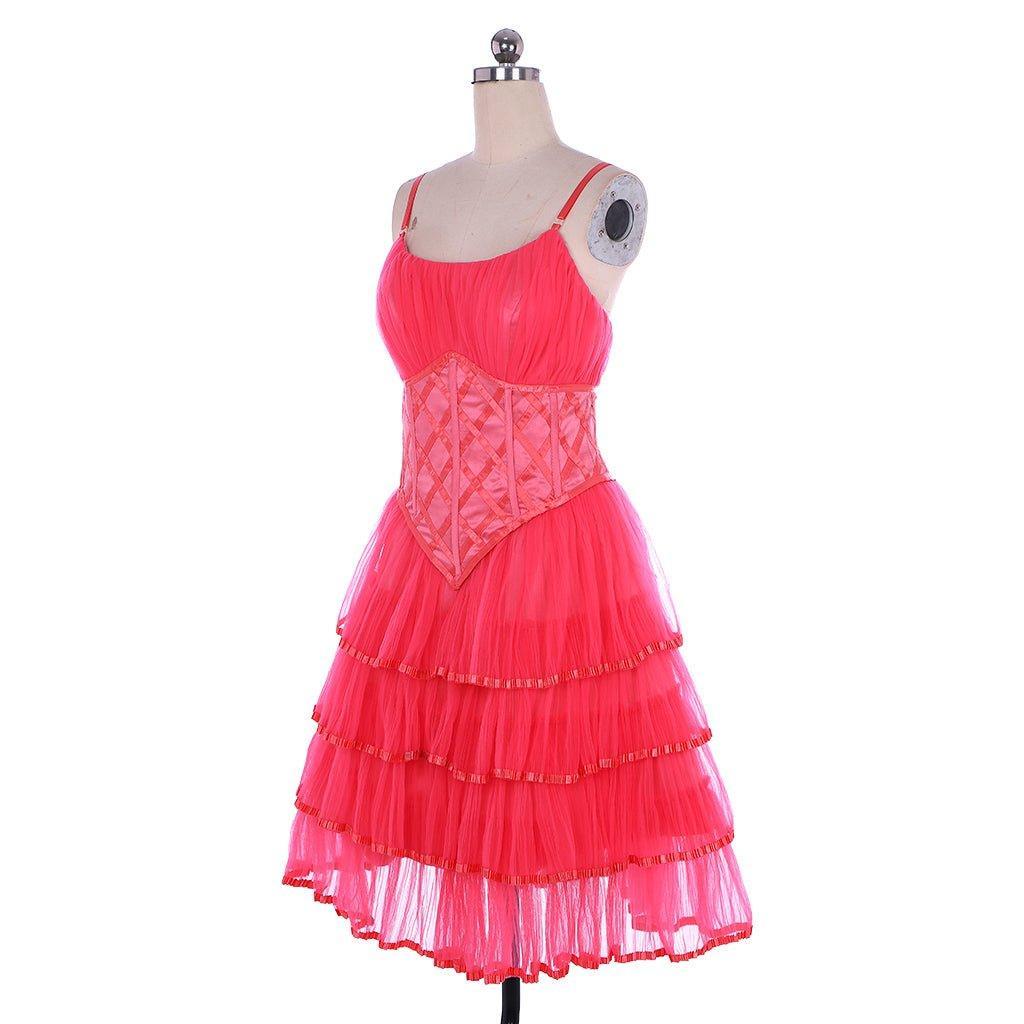 Astricos Glinda The Good Witch Cosplay Costume | Elegant Pink Tulle Suspender Dress - Astricos