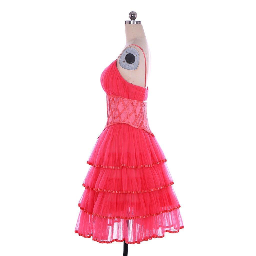 Astricos Glinda The Good Witch Cosplay Costume | Elegant Pink Tulle Suspender Dress - Astricos