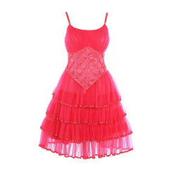 Astricos Glinda The Good Witch Cosplay Costume | Elegant Pink Tulle Suspender Dress - Astricos