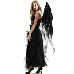 Astricos Dark Angel Vampire Costume | Gothic Witch Elf Outfit for Halloween and Cosplay - Astricos