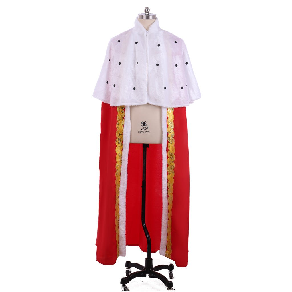 Astricos King George III Medieval Royal Cape - Men's Deluxe Cosplay Cloak for Halloween & Carnival - Astricos