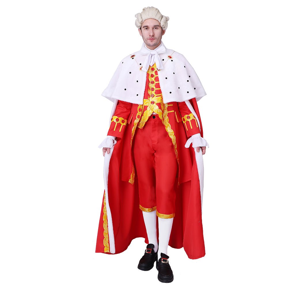 Astricos King George III Robe Cosplay Costume – Majestic Monarch's Ensemble with Cloak | Astricos Medieval Series - Astricos