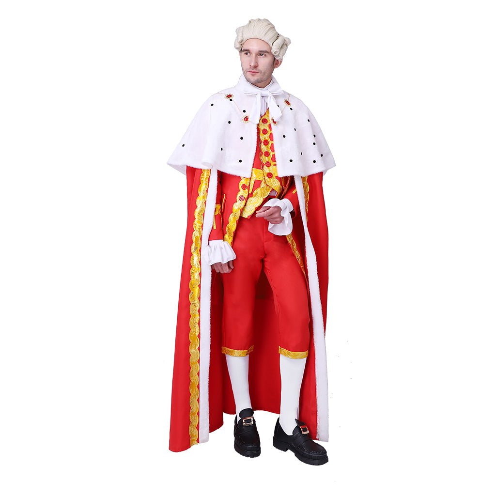 Astricos King George III Robe Cosplay Costume – Majestic Monarch's Ensemble with Cloak | Astricos Medieval Series - Astricos