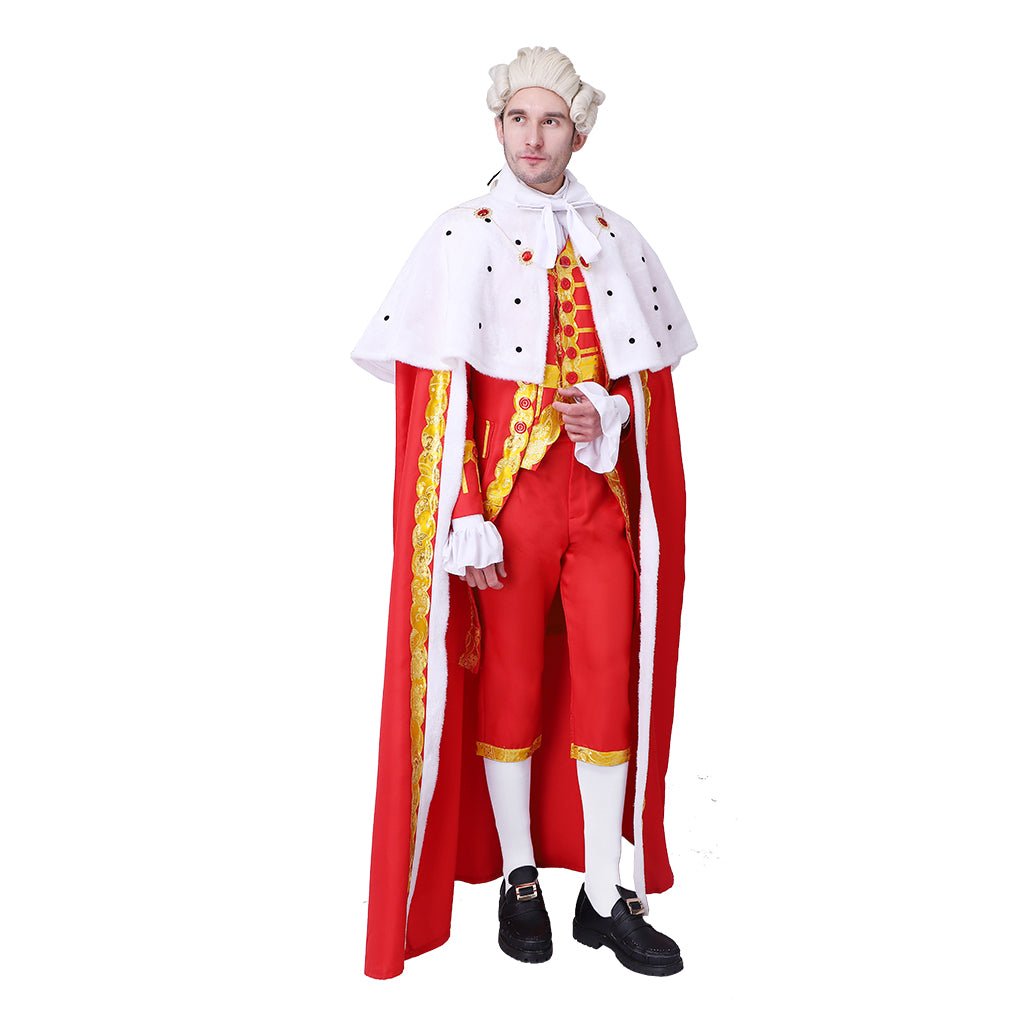 Astricos King George III Robe Cosplay Costume – Majestic Monarch's Ensemble with Cloak | Astricos Medieval Series - Astricos