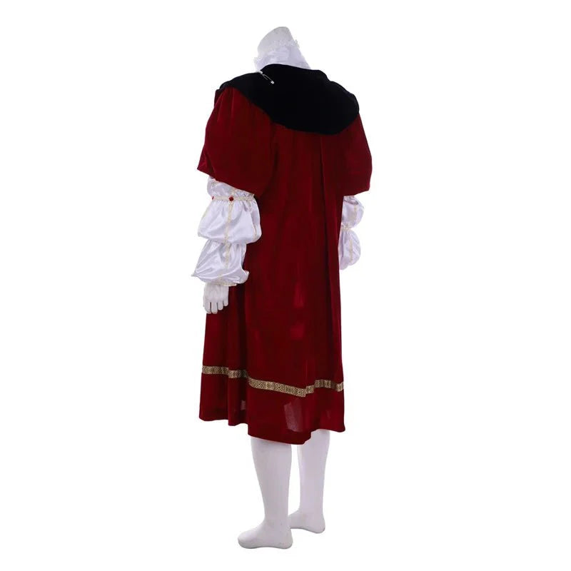 Astricos Henry VIII Royal Renaissance King Cosplay Costume with Cloak & Hat | Medieval Themed Outfit - Astricos