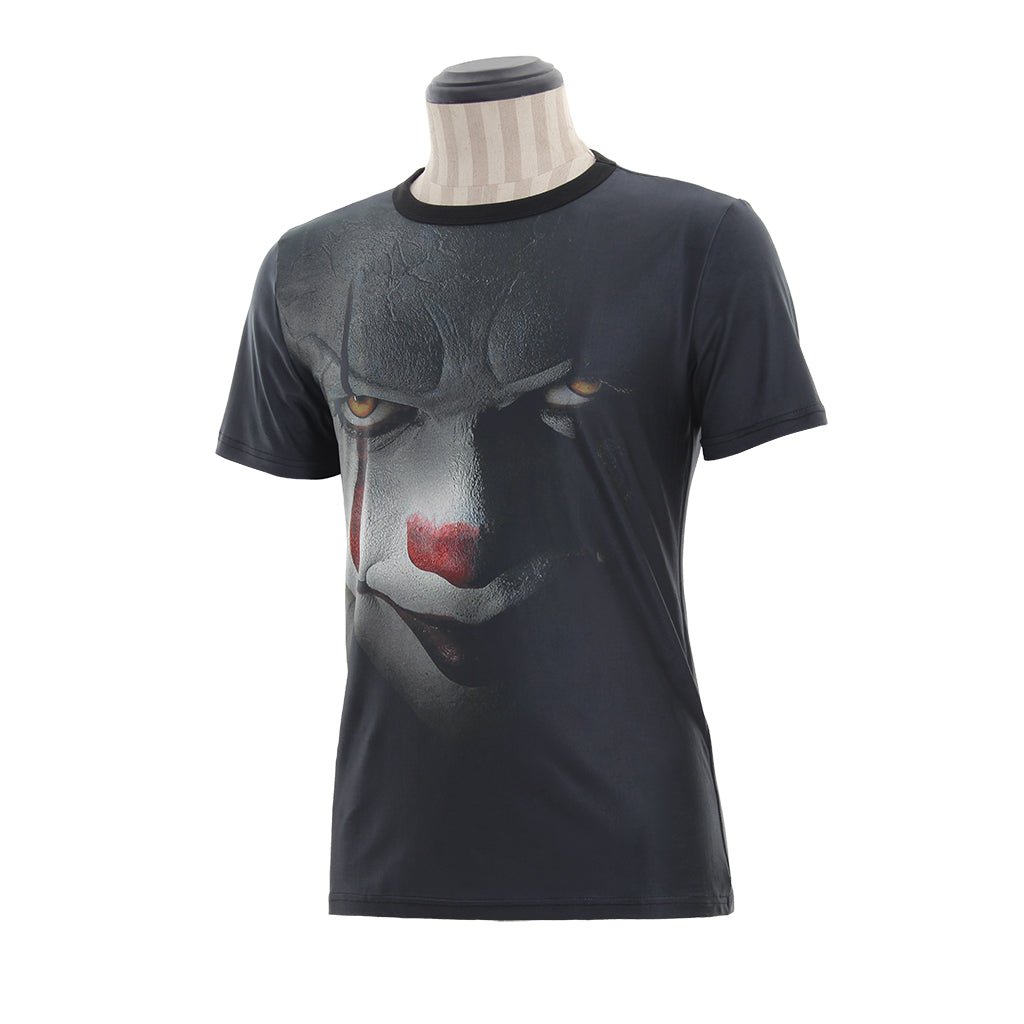 Astricos: It: Chapter One Pennywise Short Sleeve T-Shirt - Official Cosplay Costume - Astricos