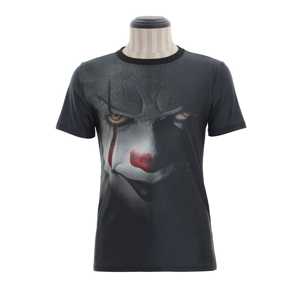 Astricos: It: Chapter One Pennywise Short Sleeve T-Shirt - Official Cosplay Costume - Astricos