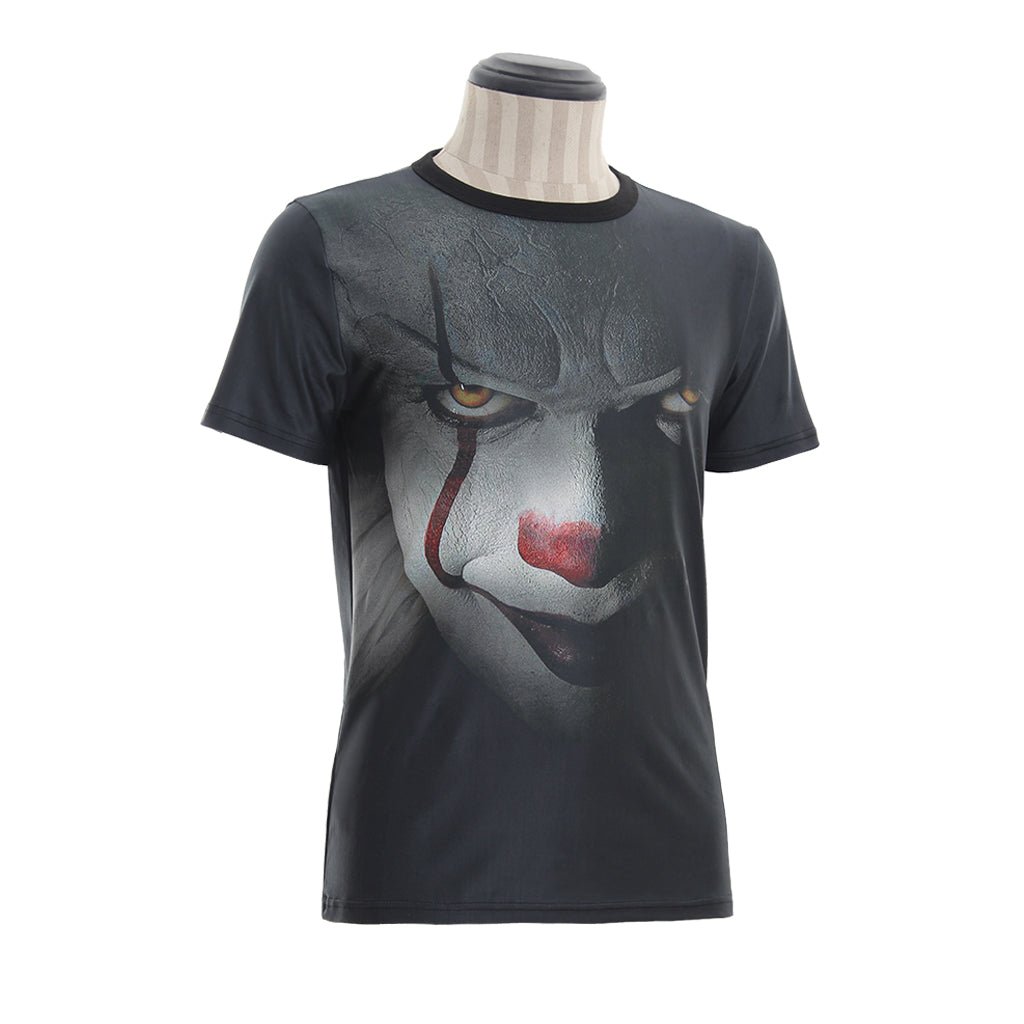 Astricos: It: Chapter One Pennywise Short Sleeve T-Shirt - Official Cosplay Costume - Astricos