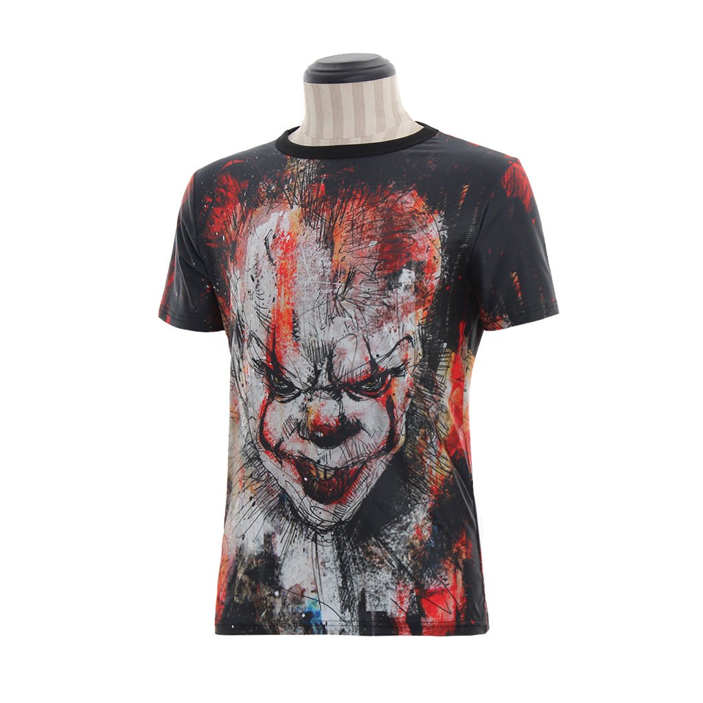 Astricos: It: Chapter One Pennywise Short Sleeve T-Shirt - Official Cosplay Costume - Astricos