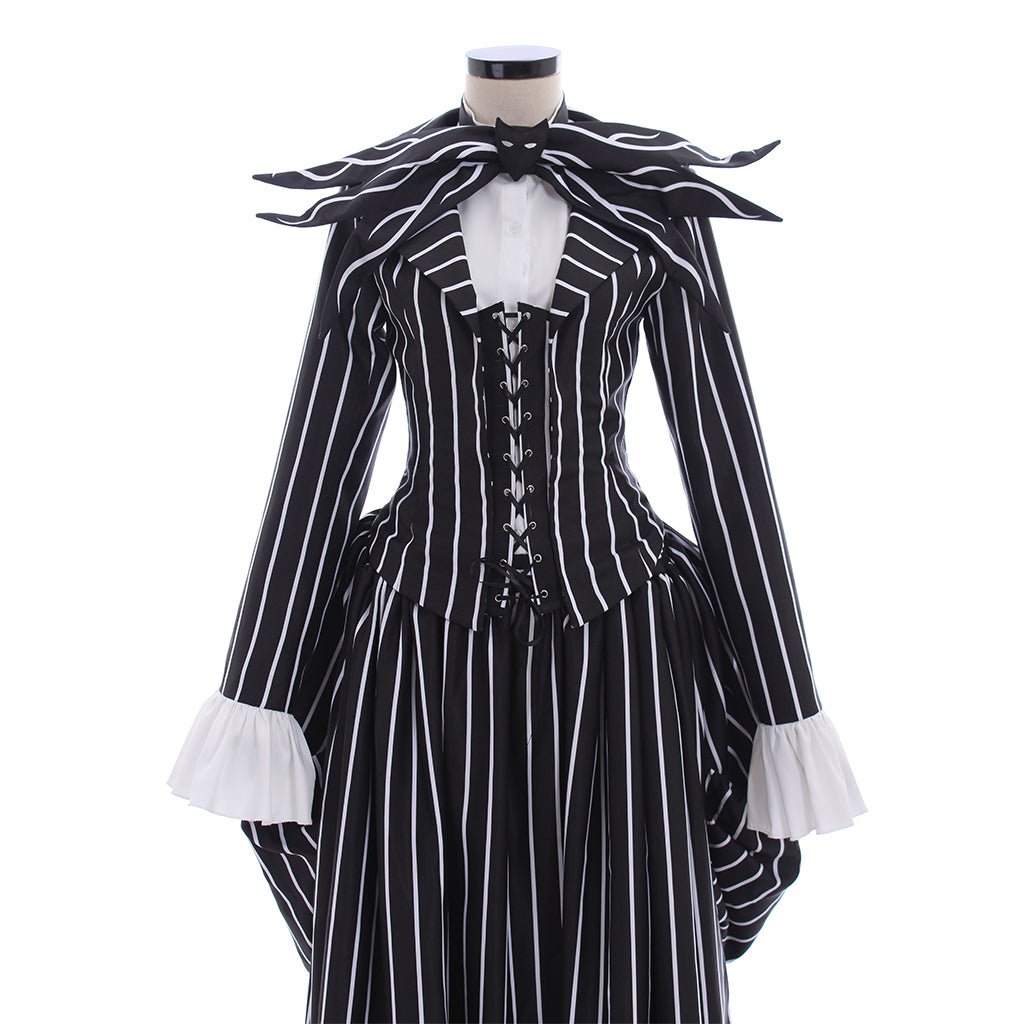 Astricos Jack Skellington Black Stripe Suit Jacket - Perfect for Unisex Halloween Parties - Astricos