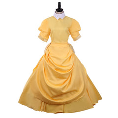 Astricos Jane Cosplay Dress | Elegant Yellow Victorian Short Sleeve Fantasy Maid Dress for Disney Inspired Events - Astricos