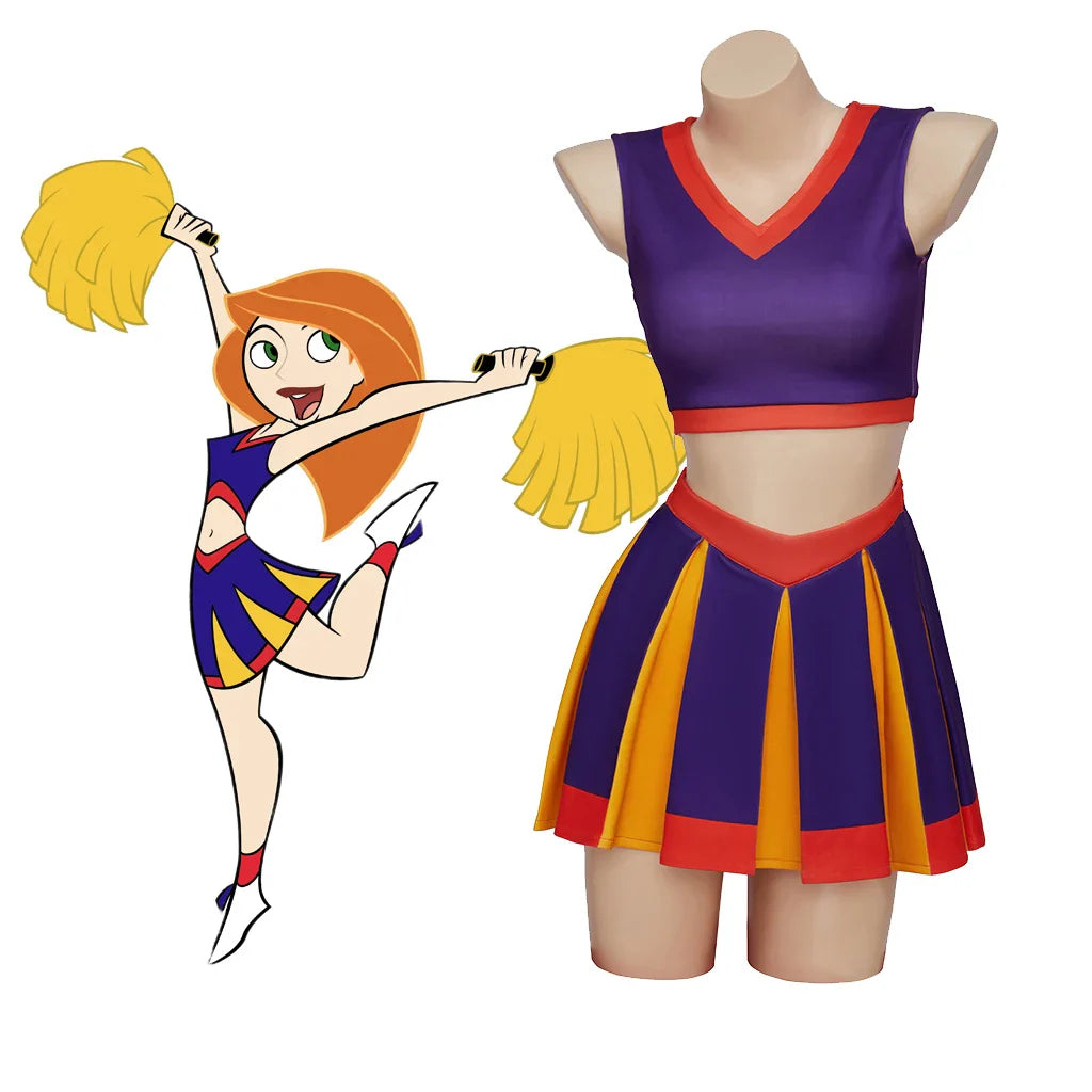 Astricos Cheerleader Costume - Vibrant Purple Cheerleading Outfit for Women, Inspired by High School Musical - Astricos