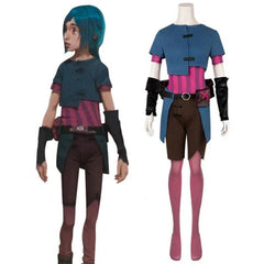 Astricos League of Legends Arcane Jinx Cosplay Costume - Women's Loli Powder Jinx Suits - Astricos