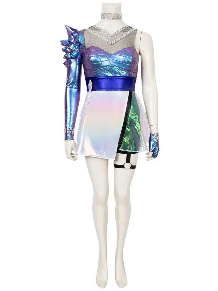 Astricos K/DA 2020 S10 Finals Ahri Cosplay Costume - Sexy All Out Dress for Halloween, Carnival, Stage Performance - Astricos