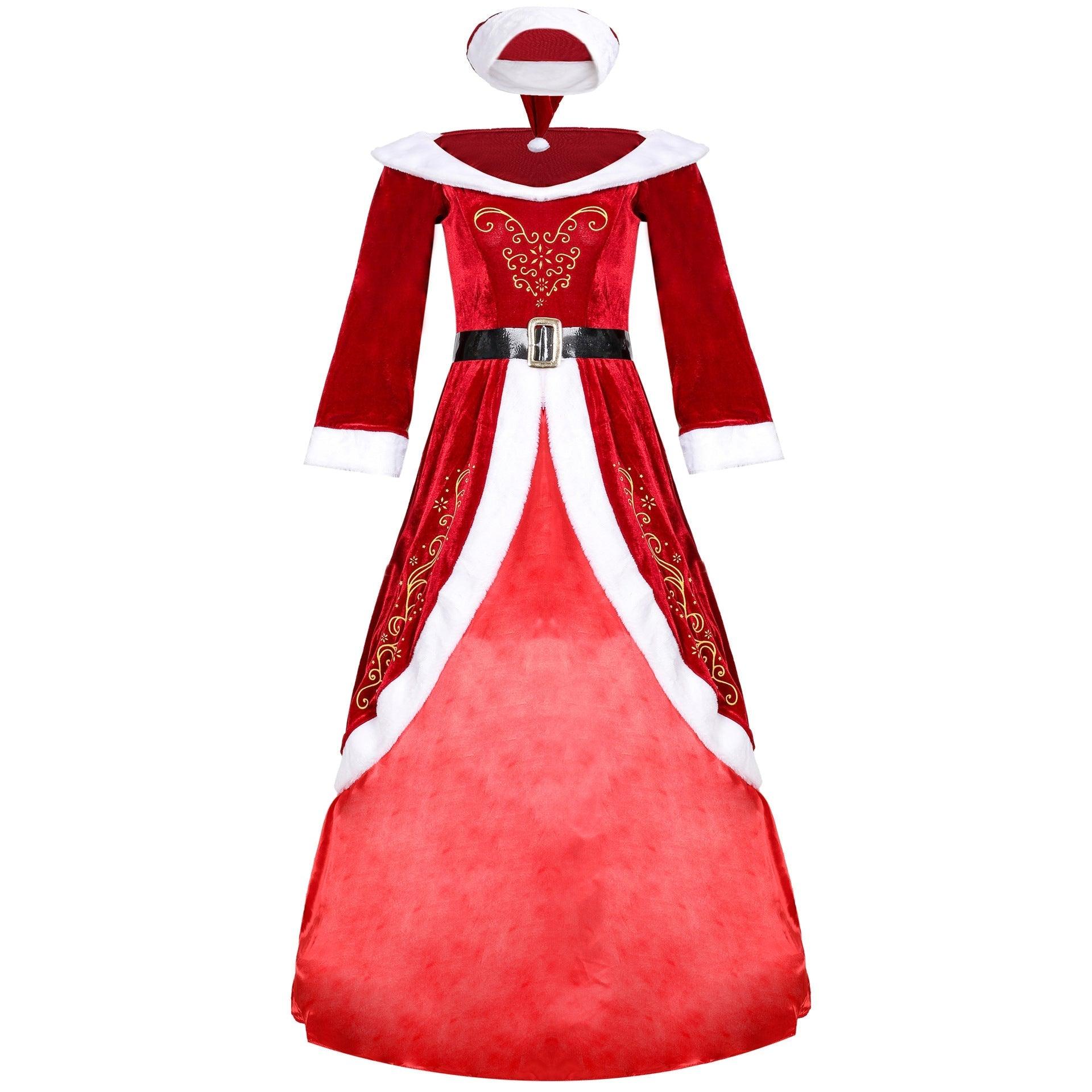 Astricos M-3XL Glamorous Christmas King & Queen Costumes | Unisex Holiday Party Attire - Astricos