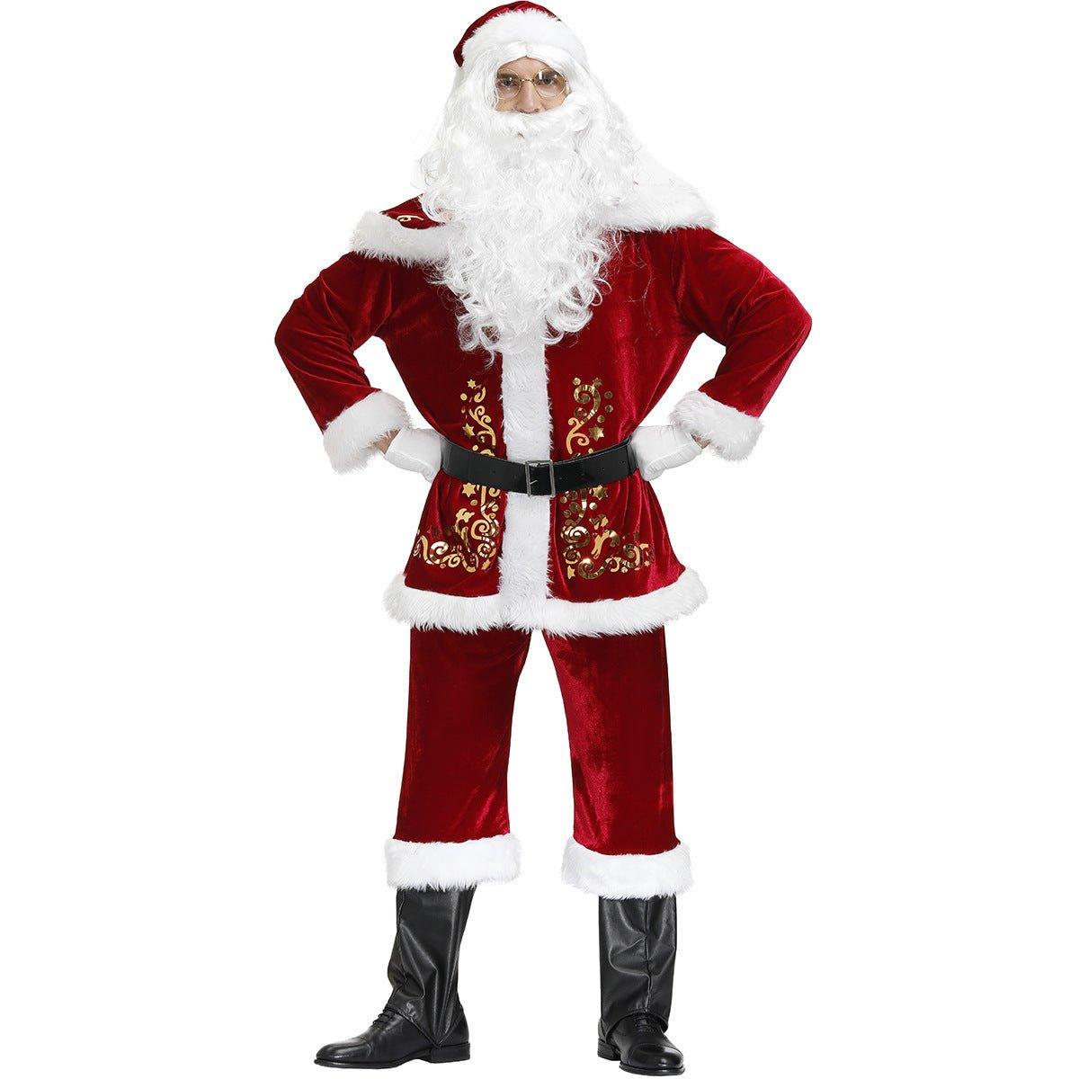 Astricos Men's Large Size Christmas Clothing Set with Santa Print - Perfect for Holiday Celebrations - Astricos