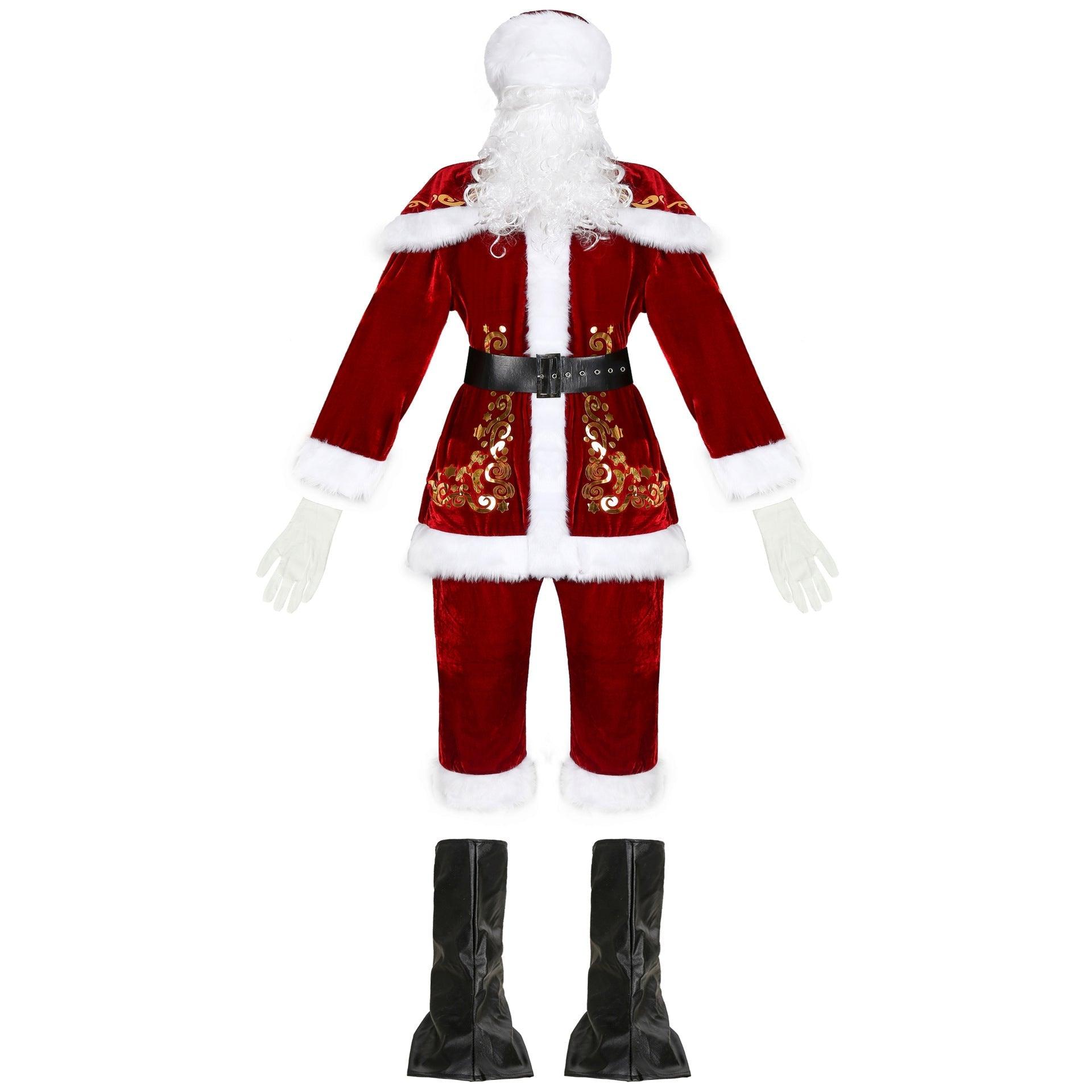 Astricos Men's Large Size Christmas Clothing Set with Santa Print - Perfect for Holiday Celebrations - Astricos