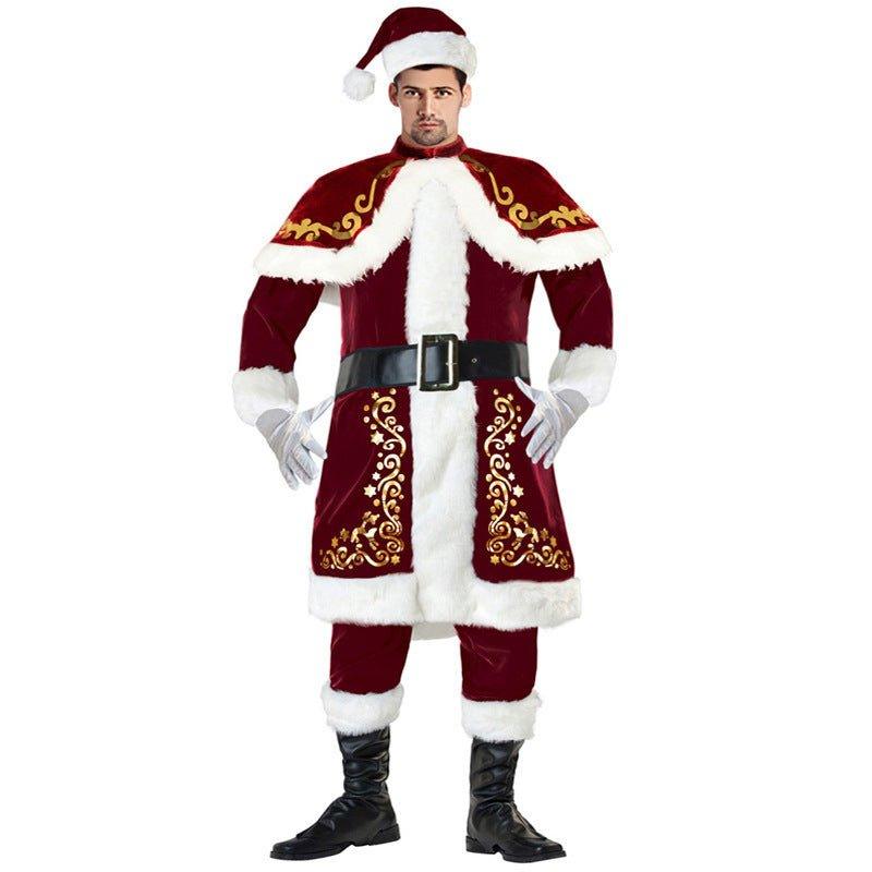 Astricos Plus Size Thickened Santa Suit - Men's Christmas Outfit for Joyful Celebrations - Astricos