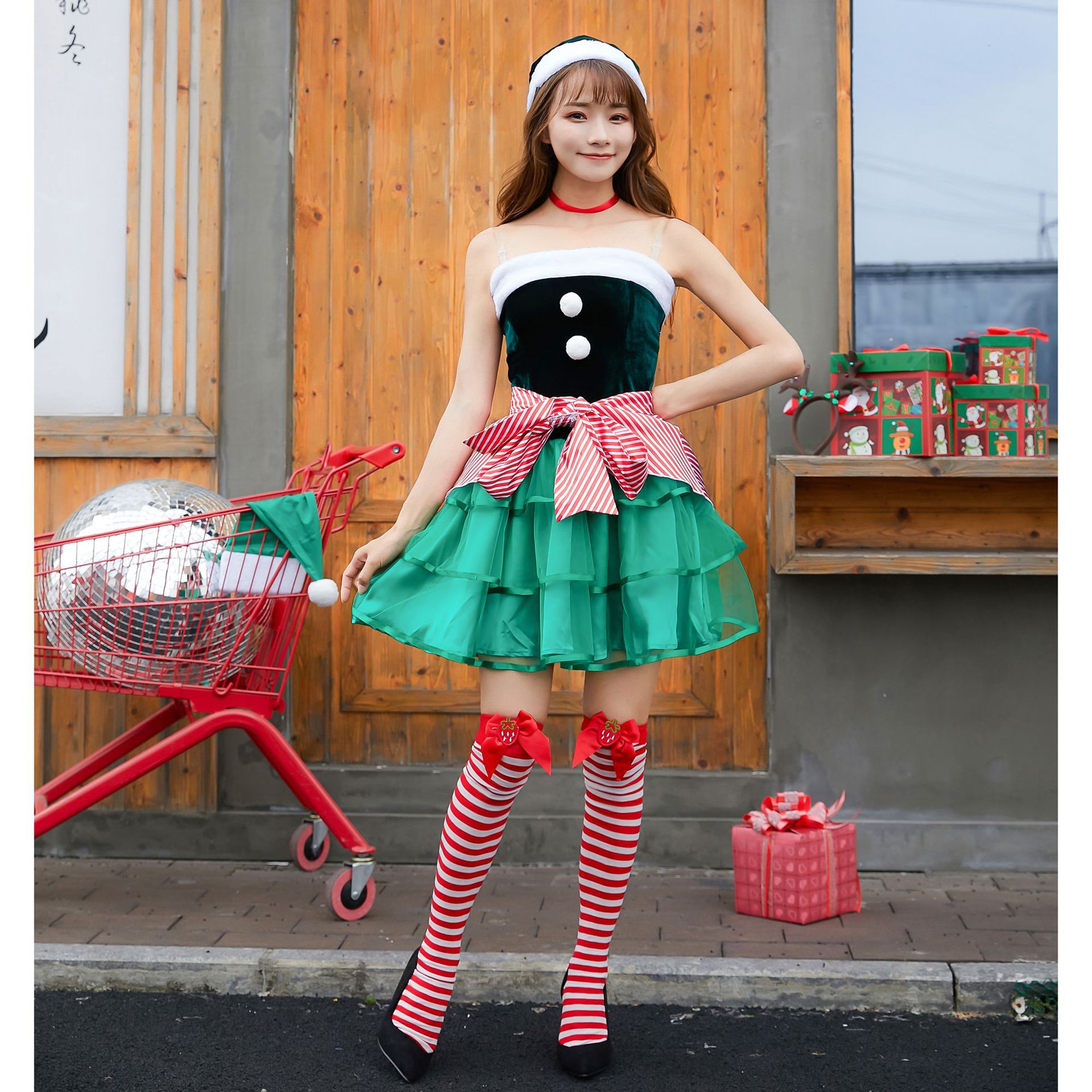 New Japanese-Style Christmas Outfit - Adorable Holiday Cosplay Clothes for Festive Celebrations - Astricos