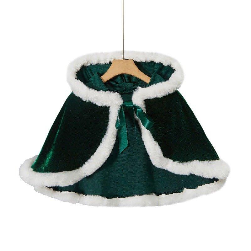 Astricos Christmas Shawl - Festive Hooded Cape for Holiday Parties and Cosplay - Astricos