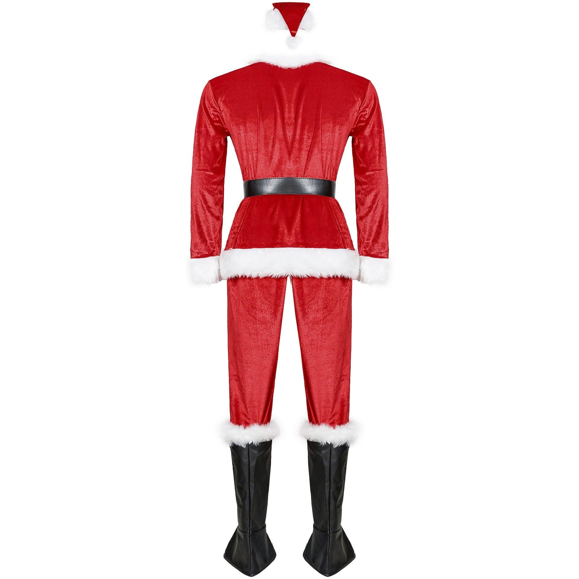 Astricos Long-Haired Santa Claus Clothing Set - Premium Christmas Santa Outfit - Astricos