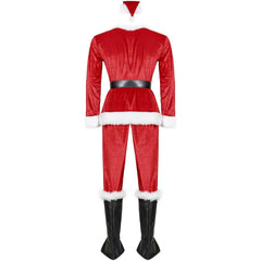 Astricos Long-Haired Santa Claus Clothing Set - Premium Christmas Santa Outfit - Astricos