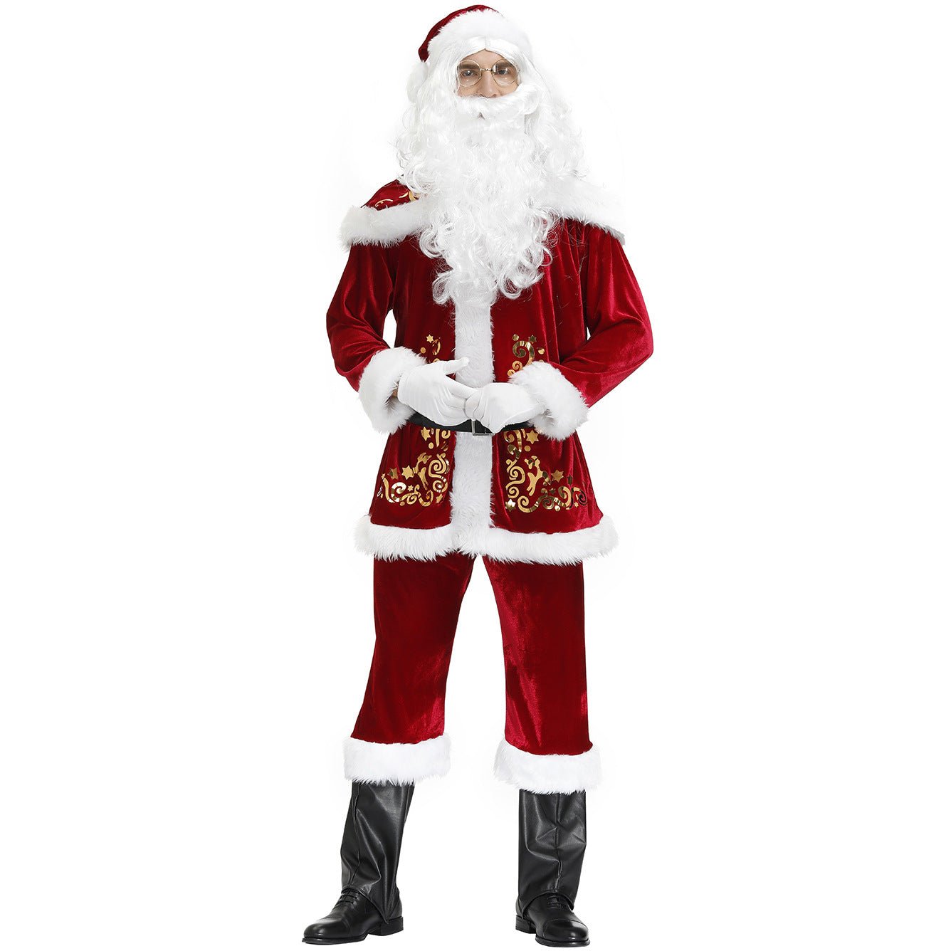 Men's Astricos Christmas Clothing Set, Festive Santa Claus Outfit for Holiday Events - Astricos