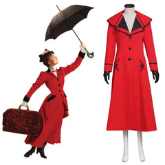 Astricos Mary Poppins Cosplay Costume Dress – Adult Halloween Costume with Multi-Style Options - Astricos