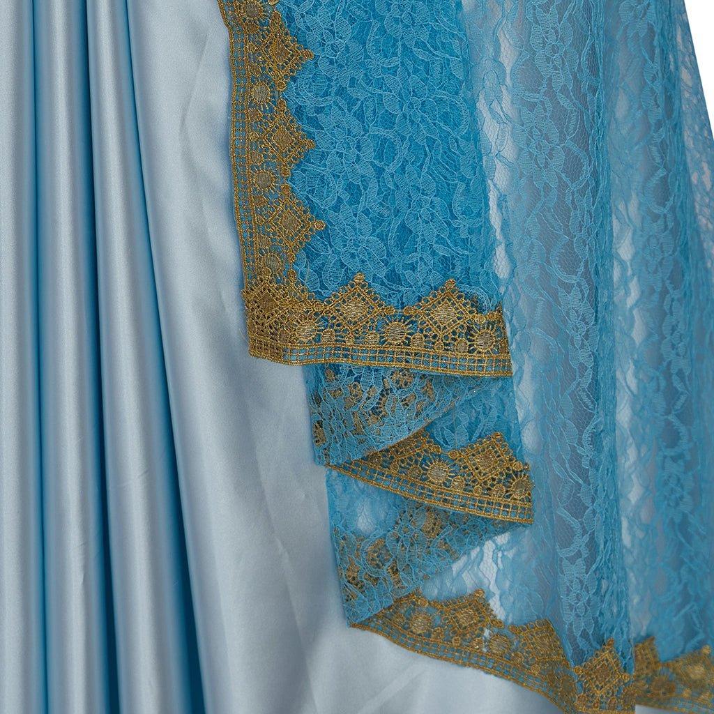 Elegant Rococo Style Blue Princess Dress | Marie Antoinette Inspired Ball Gown - Astricos