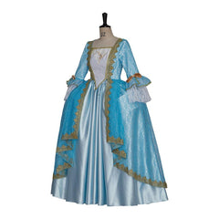 Elegant Rococo Style Blue Princess Dress | Marie Antoinette Inspired Ball Gown - Astricos