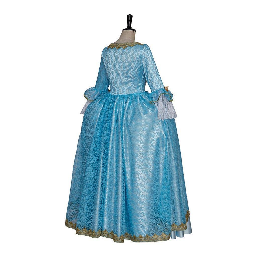 Elegant Rococo Style Blue Princess Dress | Marie Antoinette Inspired Ball Gown - Astricos