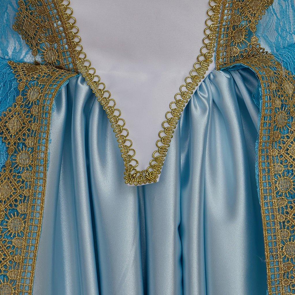 Elegant Rococo Style Blue Princess Dress | Marie Antoinette Inspired Ball Gown - Astricos