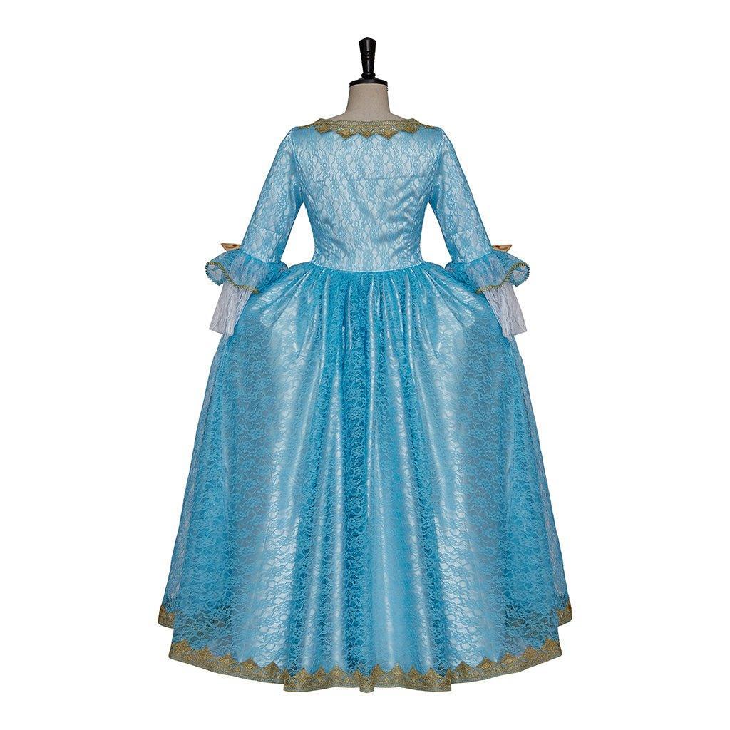 Elegant Rococo Style Blue Princess Dress | Marie Antoinette Inspired Ball Gown - Astricos