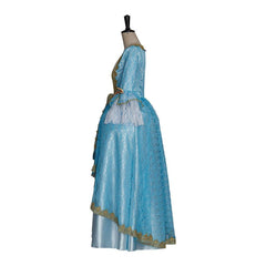 Elegant Rococo Style Blue Princess Dress | Marie Antoinette Inspired Ball Gown - Astricos